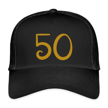 50 - Kids’ Trucker Cap - black/black - Front