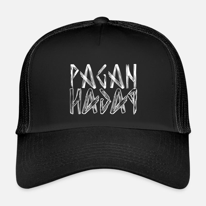 Pagan lettering logo - Kids’ Trucker Cap - black/black