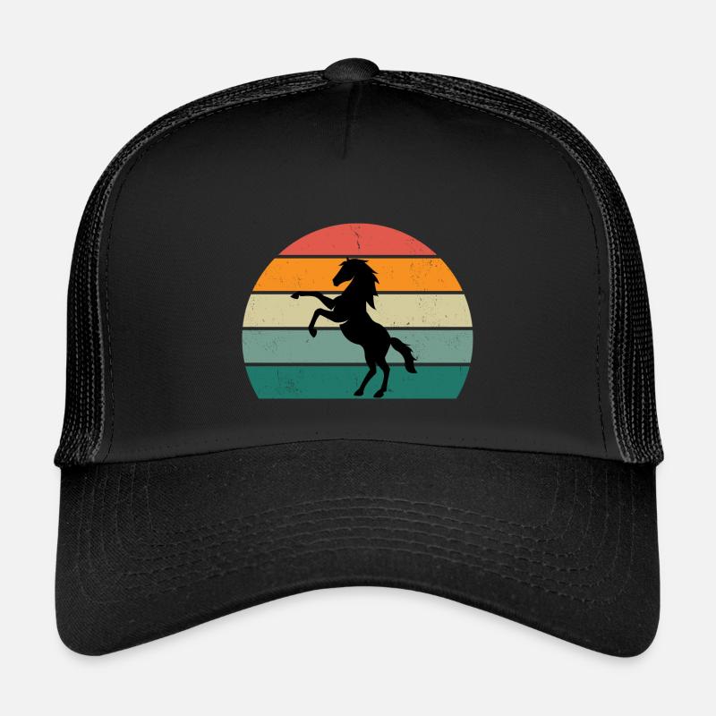 Retro Horse Silhouette Design Kids’ Trucker Cap