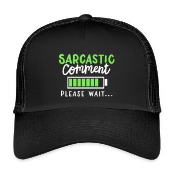 sarkastisch lustig Sarkasmus - Kinder Trucker-Cap - Schwarz/Schwarz - Vorne