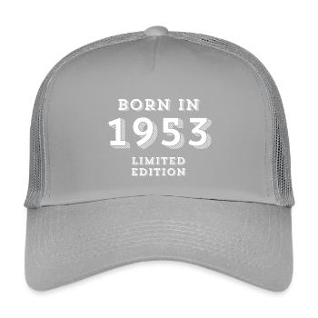 Date of birth, year of birth, 1953 - Kids’ Trucker Cap - light grey - Front