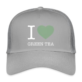 J’ADORE LE THÉ VERT - Casquette trucker enfant - gris clair - Devant