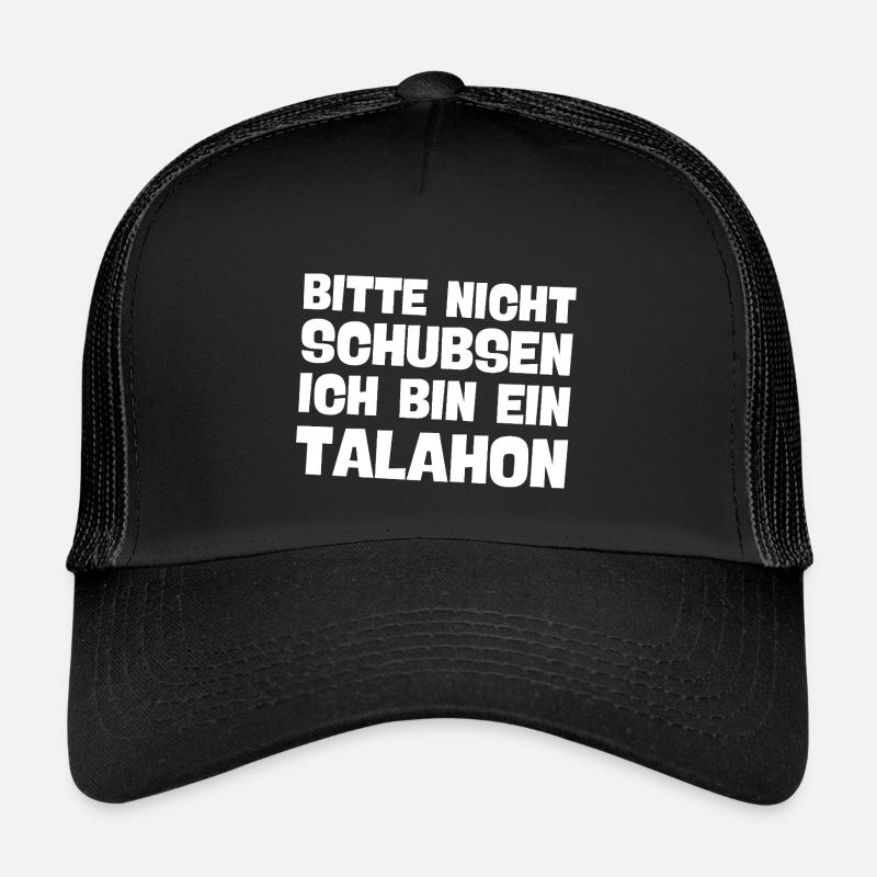 bitte nicht schubsen ich bin ein talahon Meme - Kinder Trucker-Cap - Schwarz/Schwarz