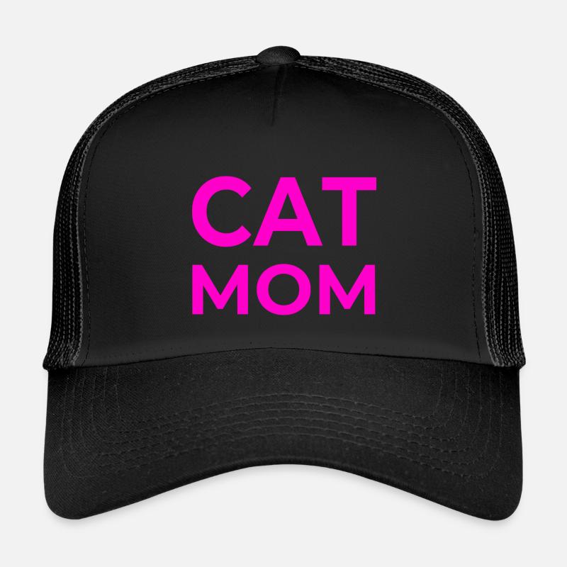 Katzen - Kinder Trucker-Cap - Schwarz/Schwarz