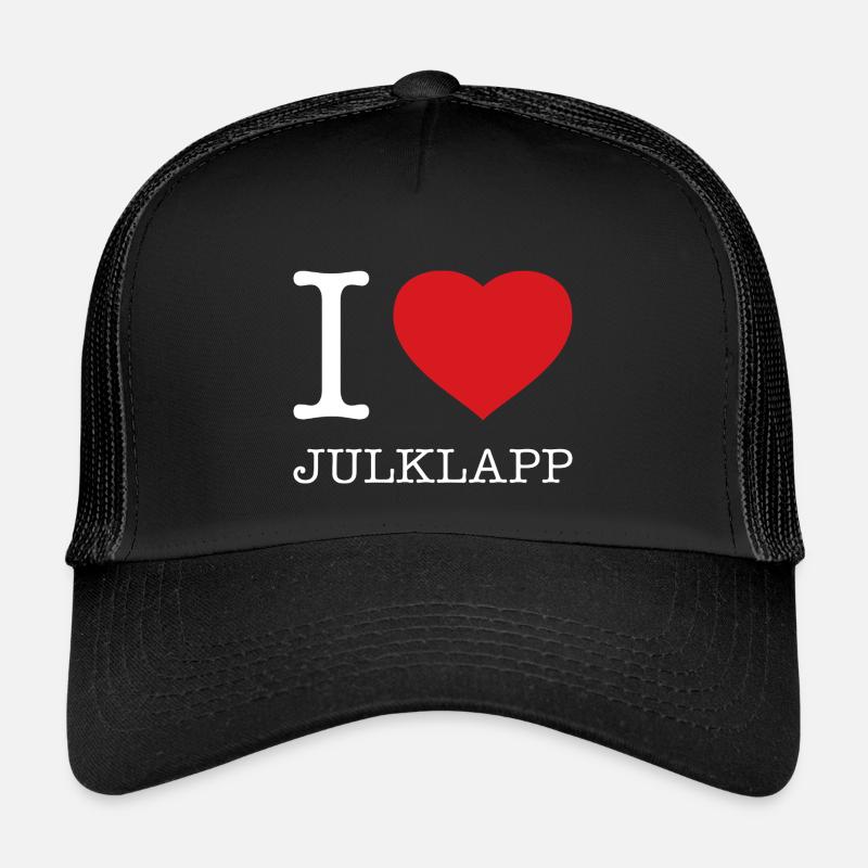 I love Julklapp - Kinder Trucker-Cap - Schwarz/Schwarz