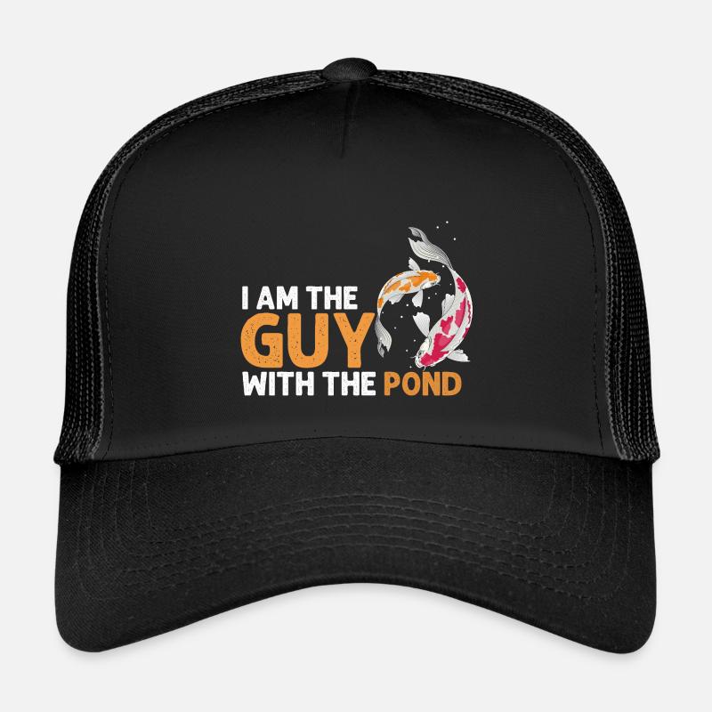 I Am The Guy With The Pond Koi Lover Hobby Fun - Kinder Trucker-Cap - Schwarz/Schwarz