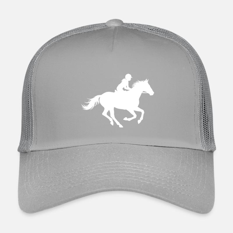 Cavalier Silhouette Gallop Amour Blanc Casquette trucker enfant