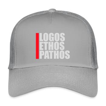 Logos Ethos Pathos Rhetorik Philosophie Student - Kinder Trucker-Cap - Hellgrau - Vorne