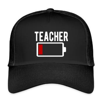 Batterie du professeur Travail drôle Drôle - Casquette trucker enfant - noir/noir - Devant