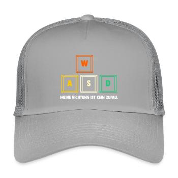 Zocken Computerspieler Zocker Gaming Gamer - Kinder Trucker-Cap - Hellgrau - Vorne