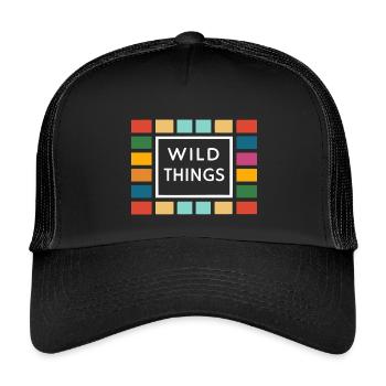 Wild Things Bunte Rahmen - Kinder Trucker-Cap - Schwarz/Schwarz - Vorne