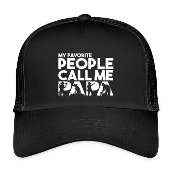 Ich liebe das Design meines Papa Stahlarbeiters Eisenarbeiters - Kinder Trucker-Cap - Schwarz/Schwarz - Vorne