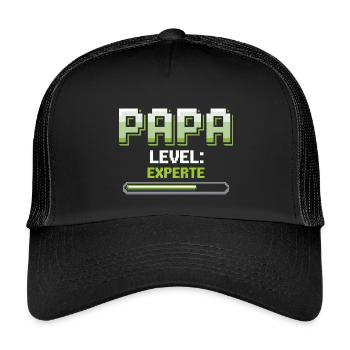 Papa Monte de niveau Expert Gaming - Casquette trucker enfant - noir/noir - Devant