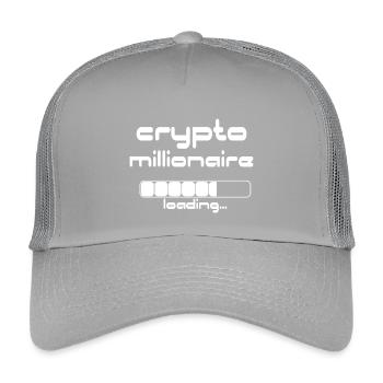 Crypto Millionaire Loading Funny Bitcoin ETH - Kids’ Trucker Cap - light grey - Front