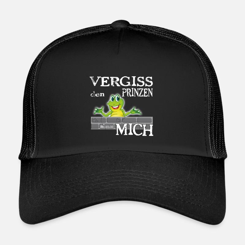 Frosch König textile Geschenkidee - Kinder Trucker-Cap - Schwarz/Schwarz