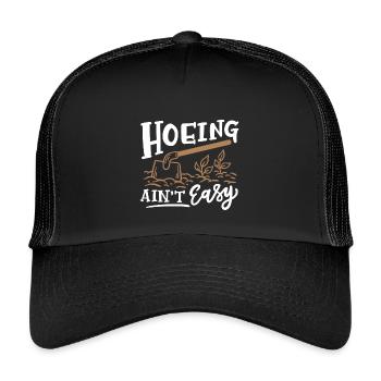 Hacken Gartenarbeit - Kinder Trucker-Cap - Schwarz/Schwarz - Vorne
