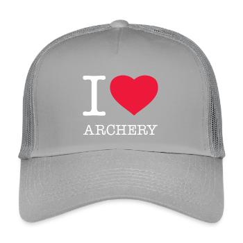I LOVE ARCHERY - Kids’ Trucker Cap - light grey - Front