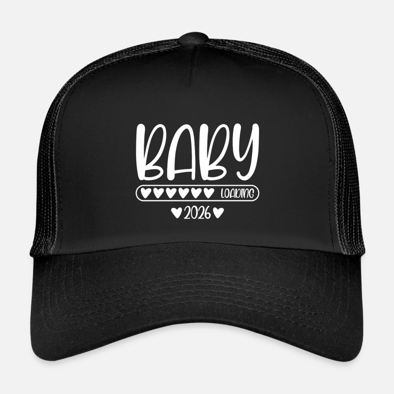 Baby 2026 loading - Kids’ Trucker Cap - black/black