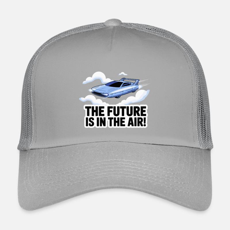 Retro Futuristic Flying Car Design Kids’ Trucker Cap