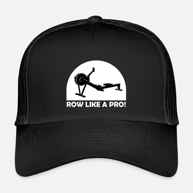 Row Like A Pro! Indoor Rowing - Kids’ Trucker Cap - black/black