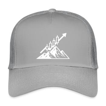 THE CLIMB OF A TRADER – NO LUCK, JUST SKILL - Kinder Trucker-Cap - Hellgrau - Vorne