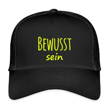 Lustiger Spruch witziger Spruch - Kinder Trucker-Cap - Schwarz/Schwarz - Vorne