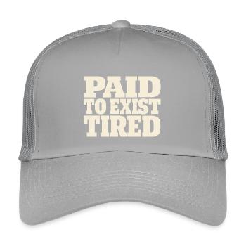 Ausgebrannter Millennial, Müder Erwachsener, - Kinder Trucker-Cap - Hellgrau - Vorne