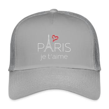 Paris Je T'aime - Kids’ Trucker Cap - light grey - Front