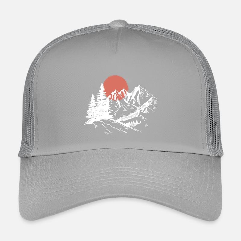 Montagne coucher de soleil silhouette Casquette trucker enfant