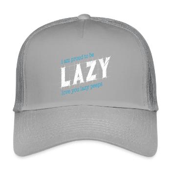 Proud to be lazy - Kids’ Trucker Cap - light grey - Front