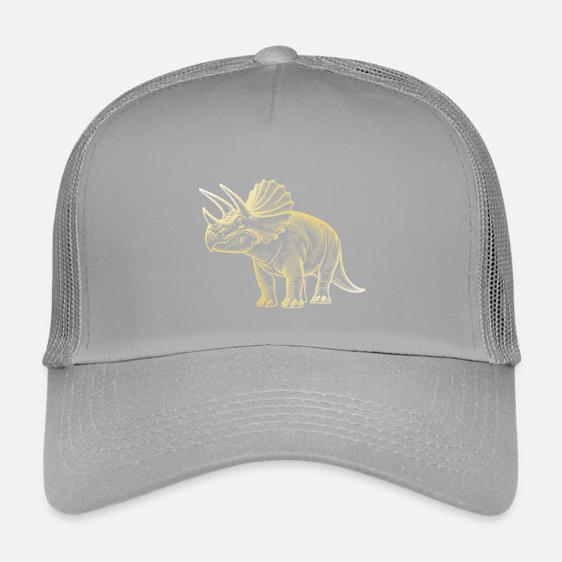 Dessin de dinosaure triceratops Casquette trucker enfant