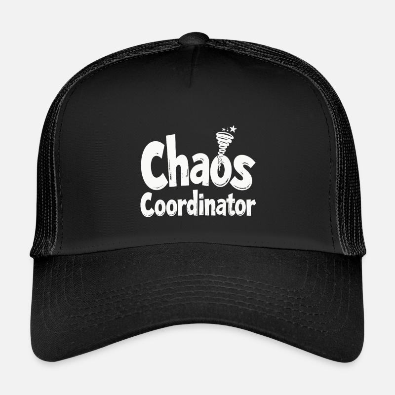 Chaos Coordinator - Lustiger Spruch - Kinder Trucker-Cap - Schwarz/Schwarz
