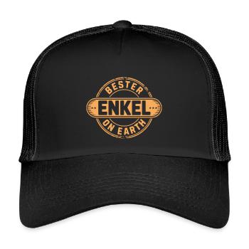 Meilleur cadeau de petit-fils - Casquette trucker enfant - noir/noir - Devant