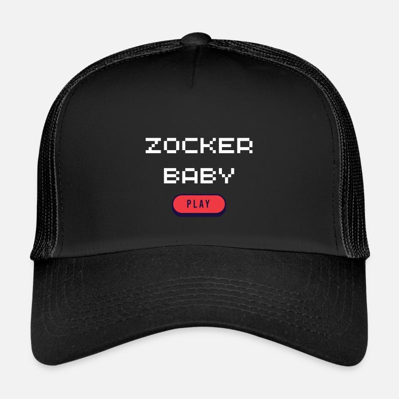 Zocker Baby  - Kinder Trucker-Cap - Schwarz/Schwarz