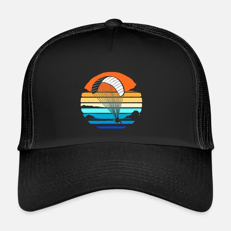 Paragliding Skydive - Kinder Trucker-Cap - Schwarz/Schwarz