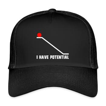 Blague de physique pour hommes, science drôle, I h - Casquette trucker enfant - noir/noir - Devant