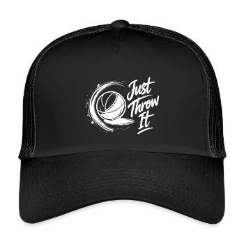 Lance-la juste Boule Pétanque Sport - Casquette trucker enfant - noir/noir - Devant