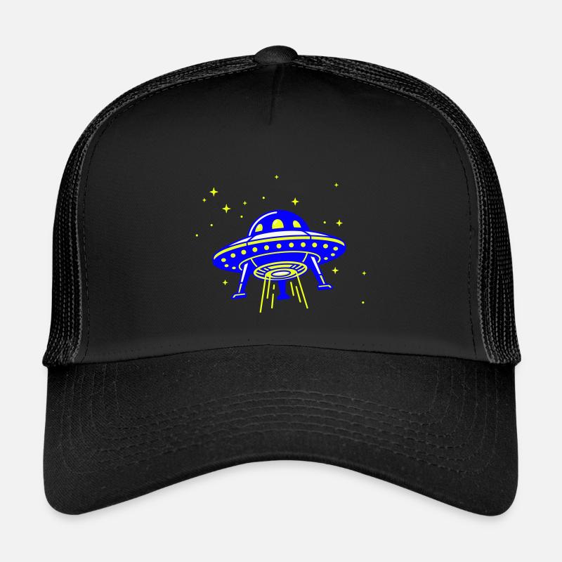 UFO – Besuch aus einer anderen Galaxie - Kinder Trucker-Cap - Schwarz/Schwarz