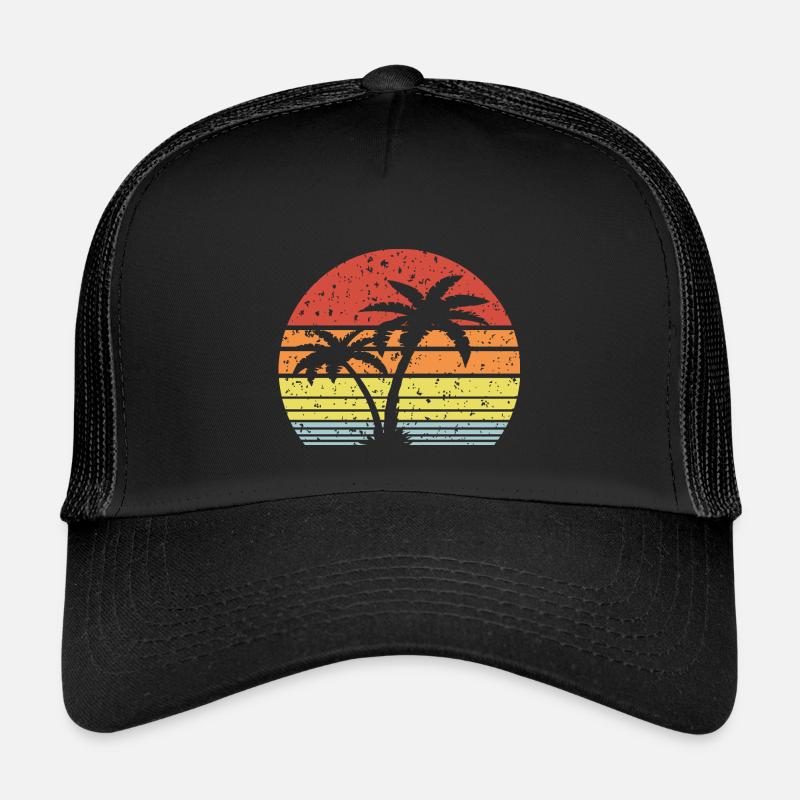 Palme Retro Sonne Kinder Trucker-Cap