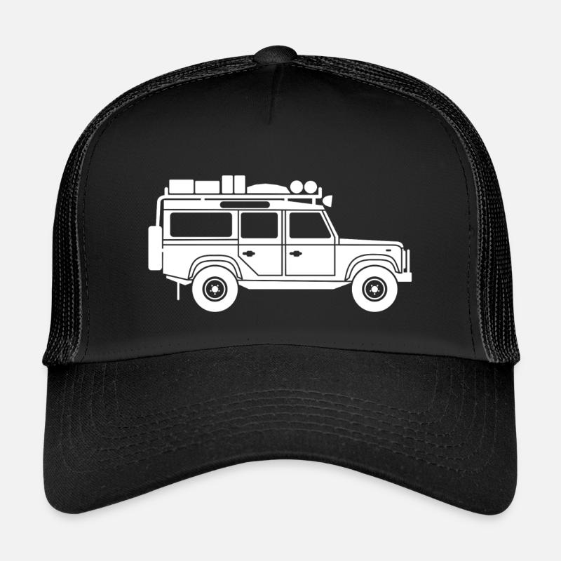Defender D110-White - Kinder Trucker-Cap - Schwarz/Schwarz