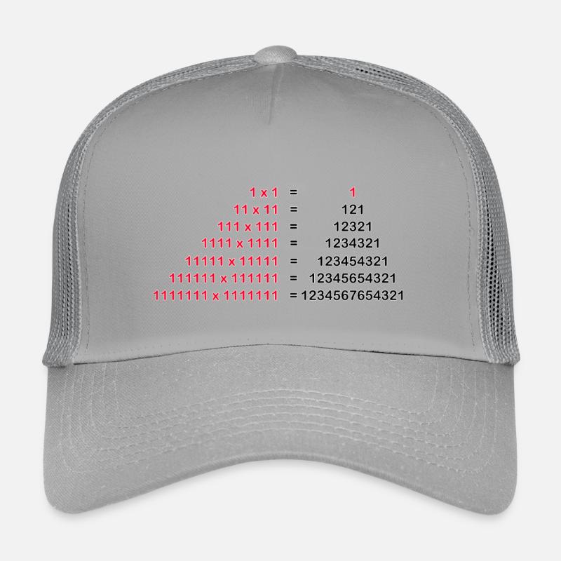 Zahl Palindrom Mathematik Physik 1x1 1^2 Geschenk Kinder Trucker-Cap