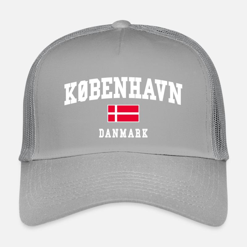 Dänemark Flagge mit kräftiger Schriftbogen Kinder Trucker-Cap