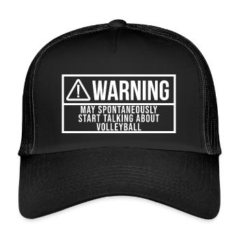 volley-ball - Casquette trucker enfant - noir/noir - Devant