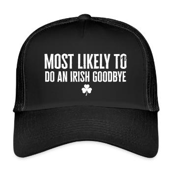 Probablement à l’adieu irlandais - Casquette trucker enfant - noir/noir - Devant