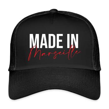 Made in Marseille - Casquette trucker enfant - noir/noir - Devant