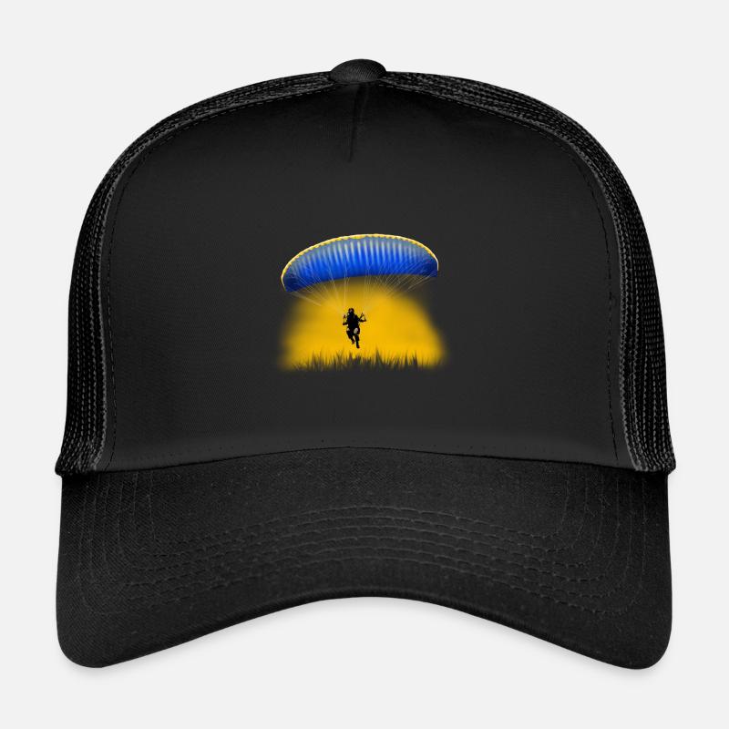 paragliding - Kinder Trucker-Cap - Schwarz/Schwarz