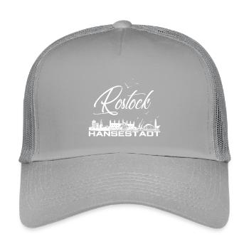 Rostock Hanseatic City - Rostock Silhouette with Seagulls - Kids’ Trucker Cap - light grey - Front