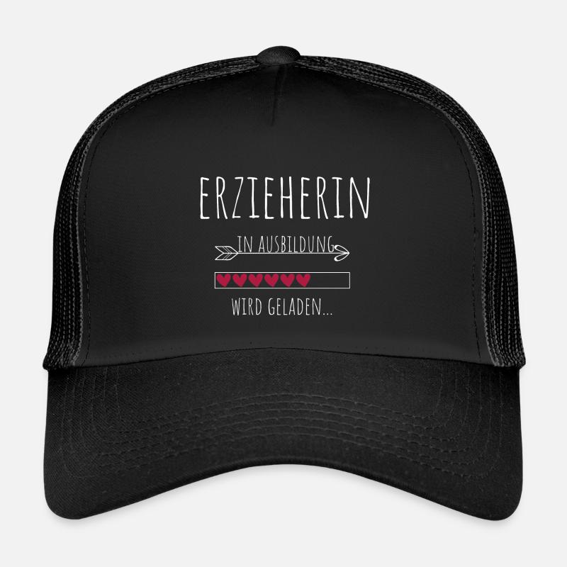 Erzieherin in Ausbildung Geschenk - Kinder Trucker-Cap - Schwarz/Schwarz