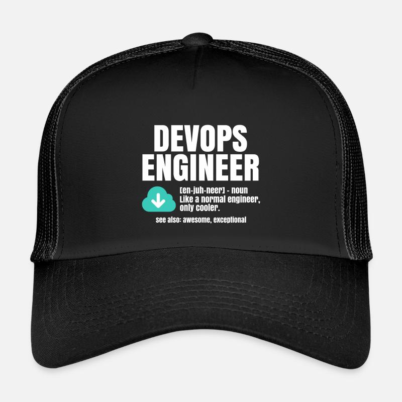Devops-Ingenieur - Kinder Trucker-Cap - Schwarz/Schwarz
