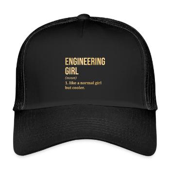 Ingenieur - Kinder Trucker-Cap - Schwarz/Schwarz - Vorne